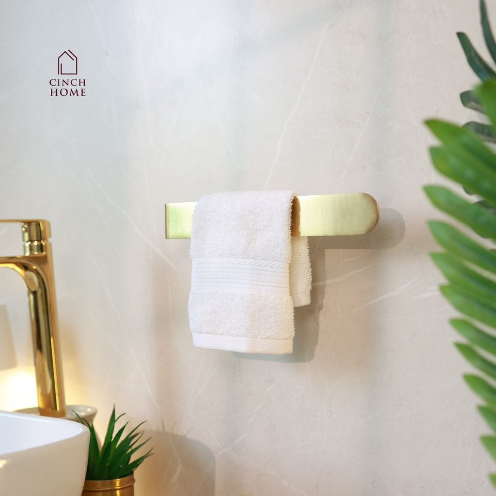Peel & Stick Gold Towel Holder