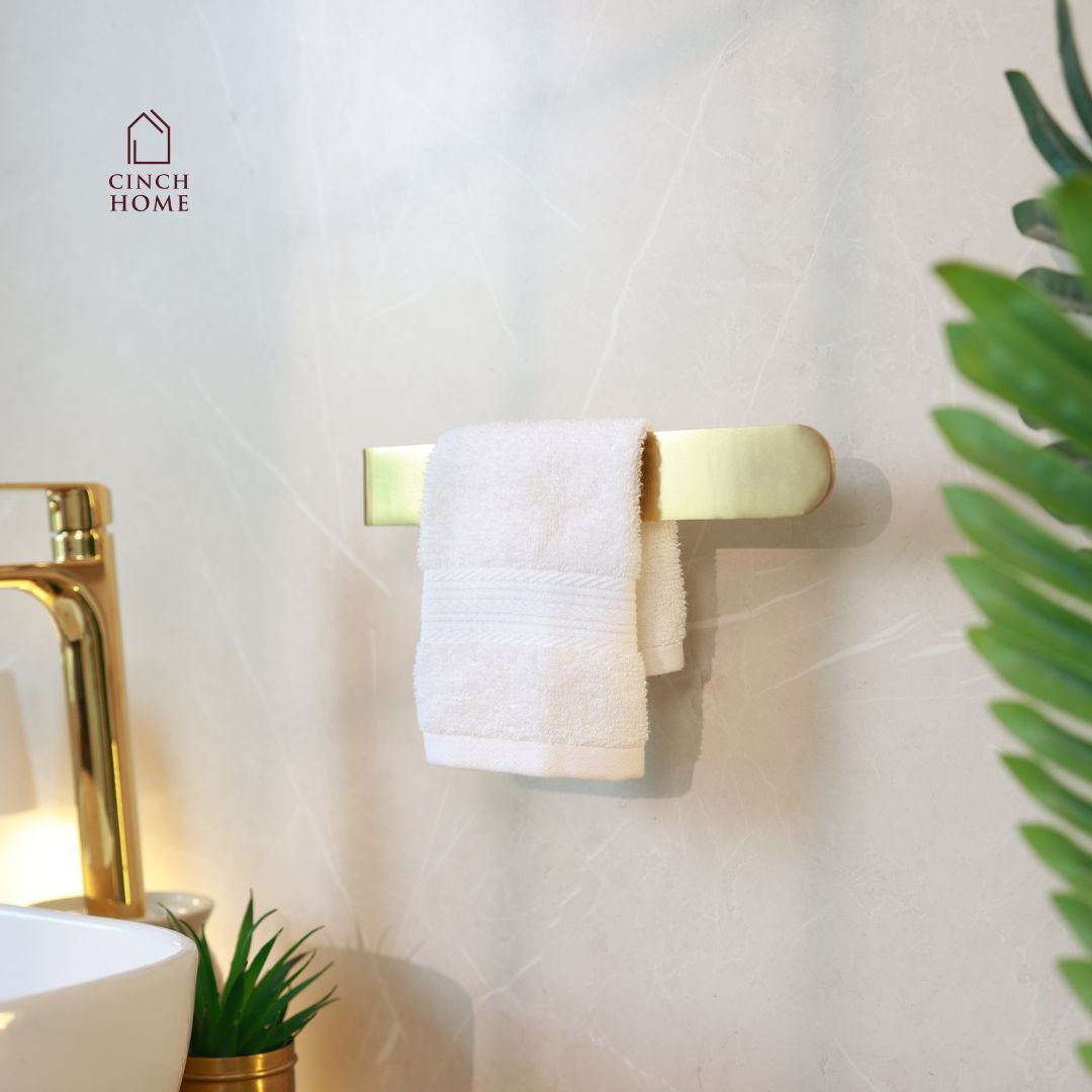 Peel & Stick Gold Towel Holder