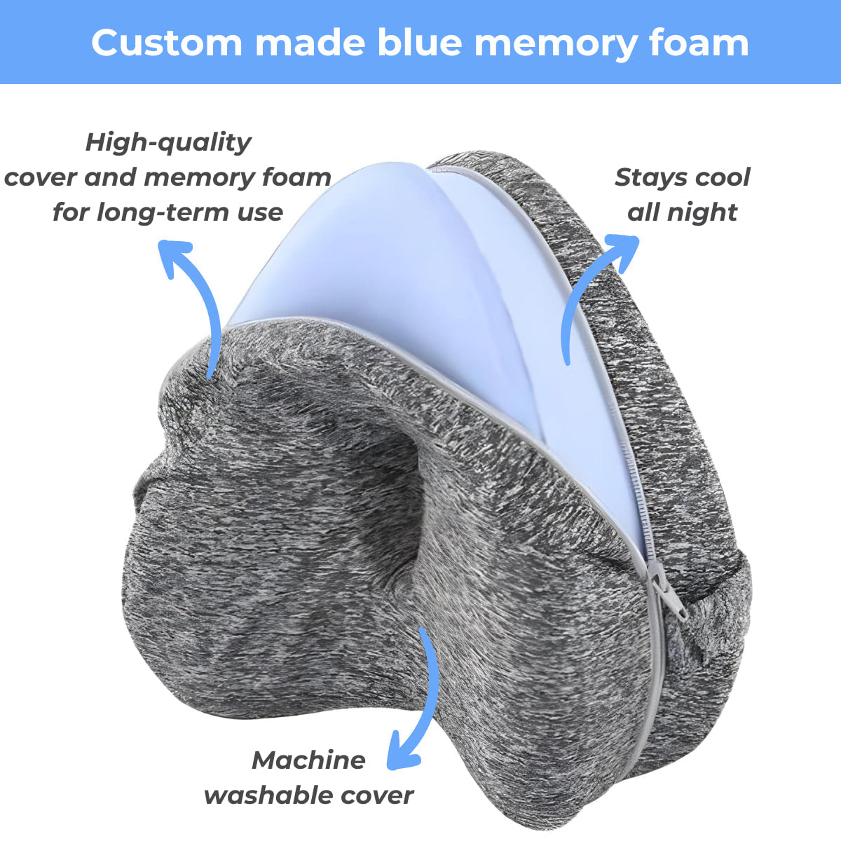 Contoured Memory Foam Knee Pillow